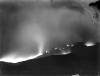 Eruzione dell'Etna, veduta notturna di fronte lavico